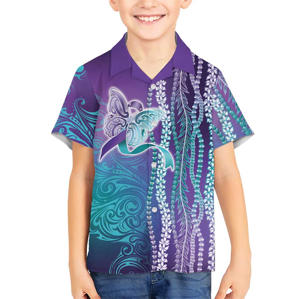 Suicide Prevention Awareness Hawaiian Shirt Maile Pikake Lokelani Crown Flower Lei Inspired LT9 - Polynesian Pride