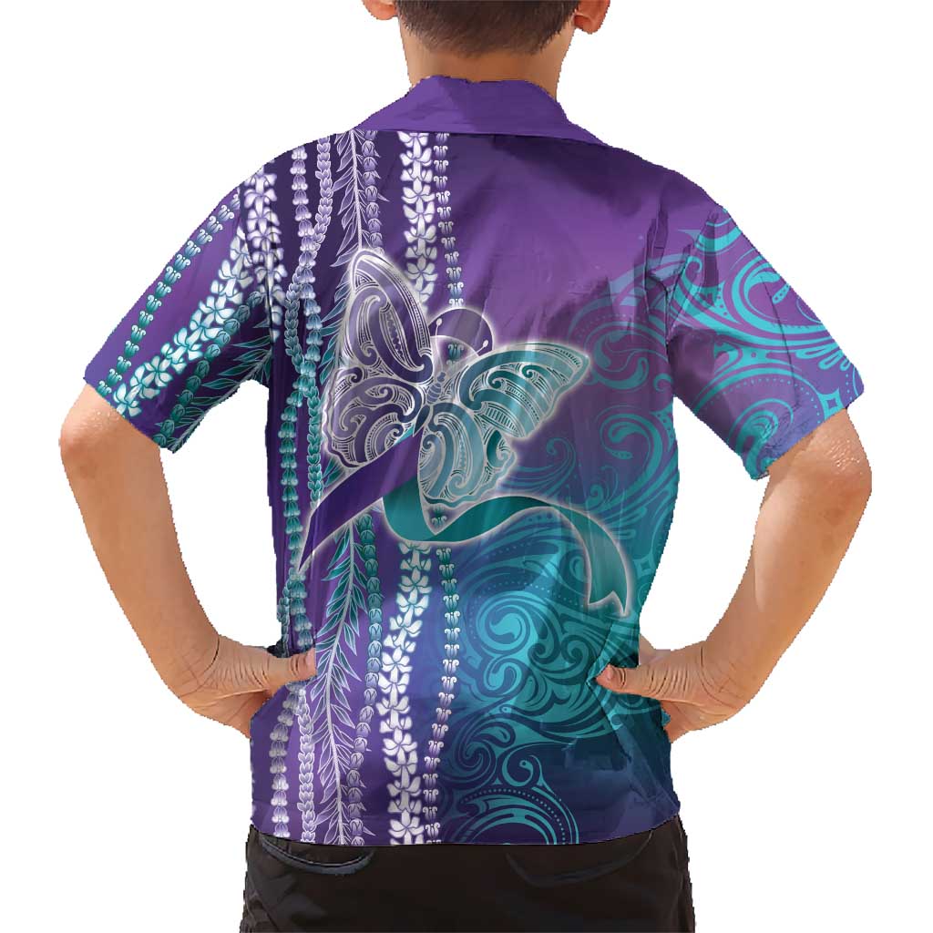 Suicide Prevention Awareness Hawaiian Shirt Maile Pikake Lokelani Crown Flower Lei Inspired LT9 - Polynesian Pride