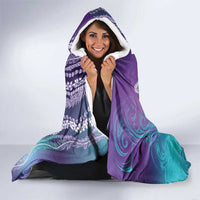 Suicide Prevention Awareness Hooded Blanket Maile Pikake Lokelani Crown Flower Lei Inspired LT9 - Polynesian Pride