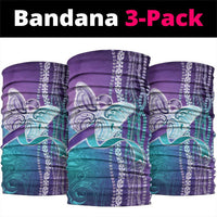 Suicide Prevention Awareness Neck Gaiter Maile Pikake Lokelani Crown Flower Lei Inspired LT9 package One Size: 25*50cm Multicolor - Polynesian Pride