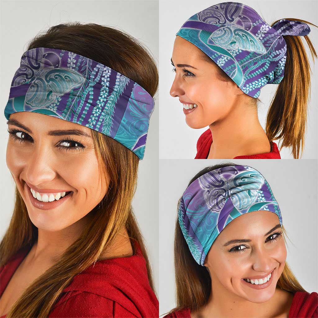 Suicide Prevention Awareness Neck Gaiter Maile Pikake Lokelani Crown Flower Lei Inspired LT9 - Polynesian Pride
