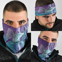 Suicide Prevention Awareness Neck Gaiter Maile Pikake Lokelani Crown Flower Lei Inspired LT9 - Polynesian Pride