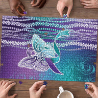 Suicide Prevention Awareness Puzzle Maile Pikake Lokelani Crown Flower Lei Inspired LT9 - Polynesian Pride