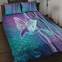 Suicide Prevention Awareness Quilt Bed Set Maile Pikake Lokelani Crown Flower Lei Inspired LT9 Multicolor - Polynesian Pride