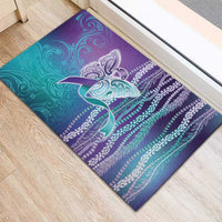 Suicide Prevention Awareness Rubber Doormat Maile Pikake Lokelani Crown Flower Lei Inspired LT9 - Polynesian Pride