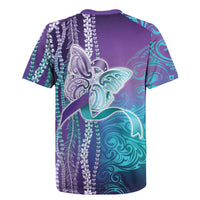 Suicide Prevention Awareness Rugby Jersey Maile Pikake Lokelani Crown Flower Lei Inspired LT9 - Polynesian Pride