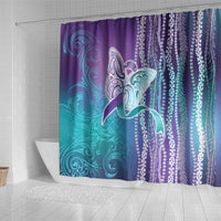 Suicide Prevention Awareness Shower Curtain Maile Pikake Lokelani Crown Flower Lei Inspired LT9 - Polynesian Pride