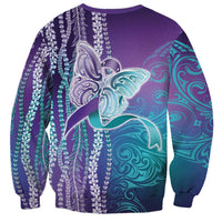 Suicide Prevention Awareness Sweatshirt Maile Pikake Lokelani Crown Flower Lei Inspired LT9 - Polynesian Pride