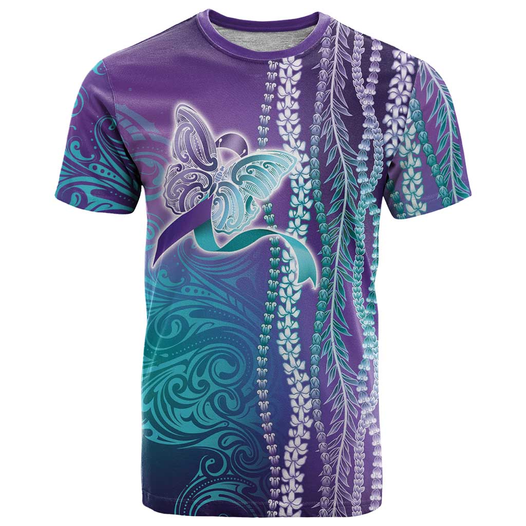 Suicide Prevention Awareness T Shirt Maile Pikake Lokelani Crown Flower Lei Inspired LT9 Multicolor - Polynesian Pride