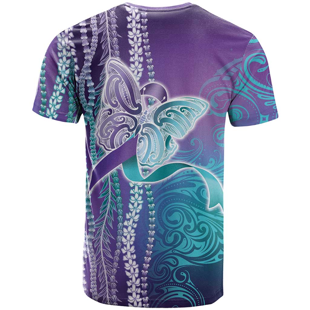 Suicide Prevention Awareness T Shirt Maile Pikake Lokelani Crown Flower Lei Inspired LT9 - Polynesian Pride