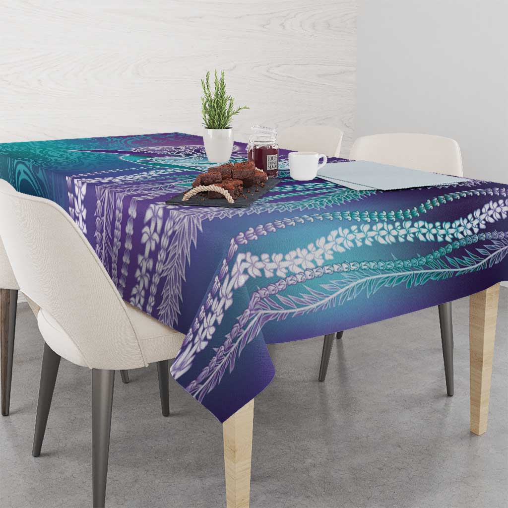 Suicide Prevention Awareness Tablecloth Maile Pikake Lokelani Crown Flower Lei Inspired LT9 - Polynesian Pride