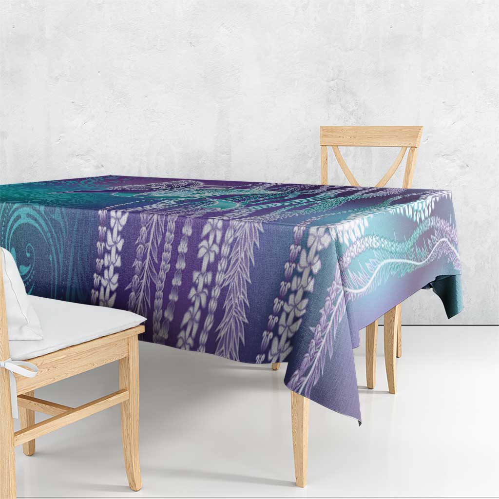 Suicide Prevention Awareness Tablecloth Maile Pikake Lokelani Crown Flower Lei Inspired LT9 - Polynesian Pride
