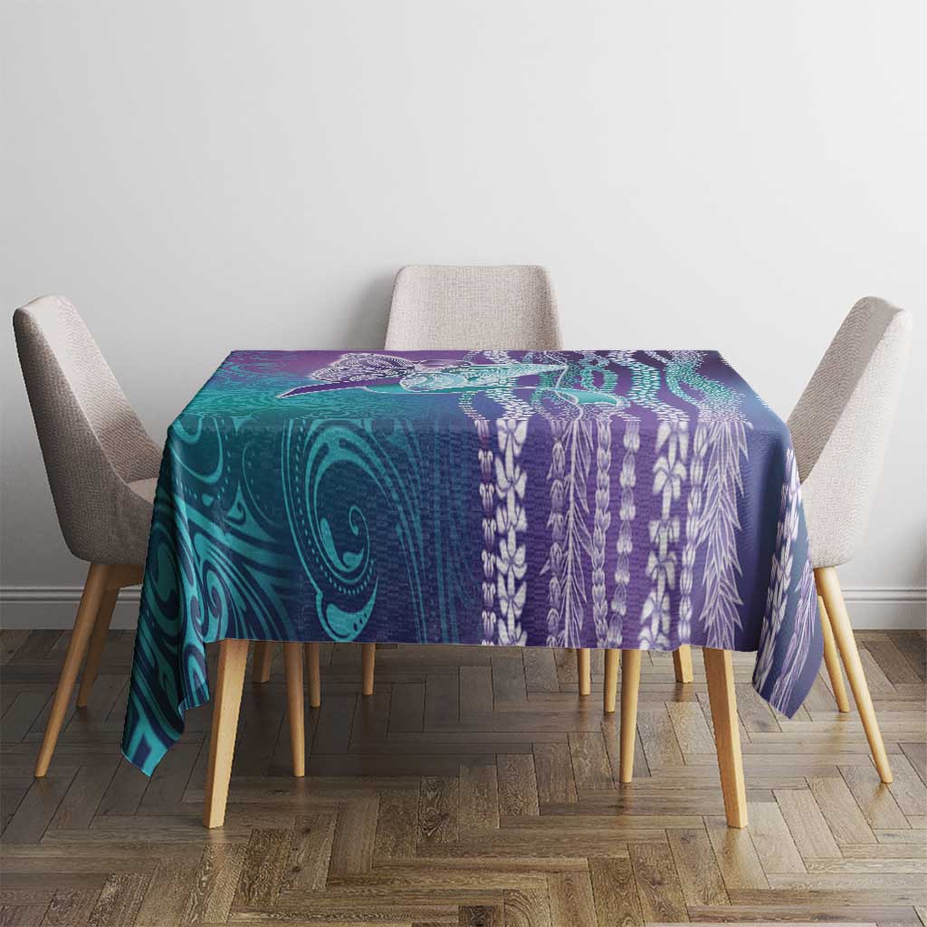 Suicide Prevention Awareness Tablecloth Maile Pikake Lokelani Crown Flower Lei Inspired LT9 - Polynesian Pride
