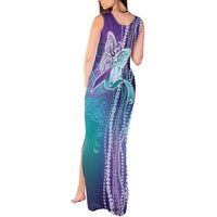 Suicide Prevention Awareness Tank Maxi Dress Maile Pikake Lokelani Crown Flower Lei Inspired LT9 - Polynesian Pride