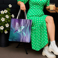 Suicide Prevention Awareness Tote Bag Maile Pikake Lokelani Crown Flower Lei Inspired LT9 - Polynesian Pride