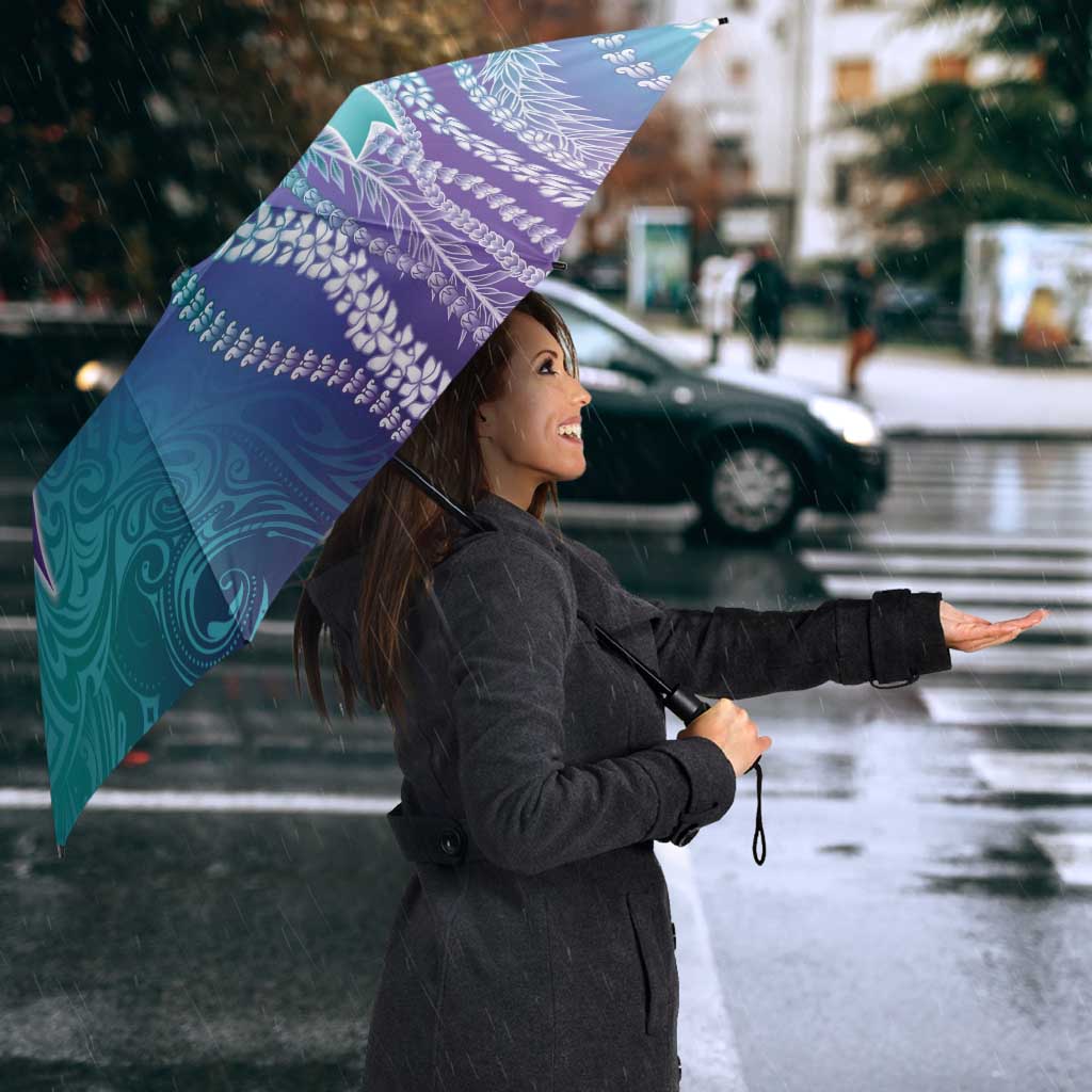 Suicide Prevention Awareness Umbrella Maile Pikake Lokelani Crown Flower Lei Inspired LT9 - Polynesian Pride