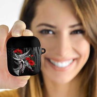 Hawaiian Honu Personalized AirPods Case Black Tribal Hook Pattern LT9 - Polynesian Pride