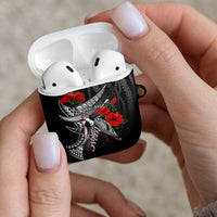 Hawaiian Honu Personalized AirPods Case Black Tribal Hook Pattern LT9 - Polynesian Pride