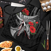 Hawaiian Honu Personalized Apron Black Tribal Hook Pattern LT9 Black - Polynesian Pride