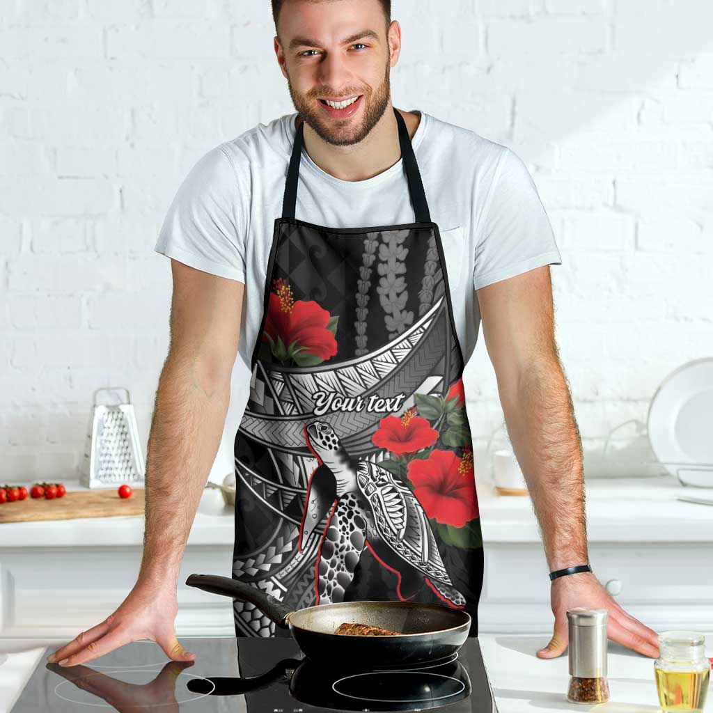 Hawaiian Honu Personalized Apron Black Tribal Hook Pattern LT9 - Polynesian Pride