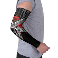 Hawaiian Honu Personalized Arm Sleeves Black Tribal Hook Pattern LT9 - Polynesian Pride