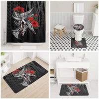 Hawaiian Honu Personalized Bathroom Set Black Tribal Hook Pattern LT9 - Polynesian Pride