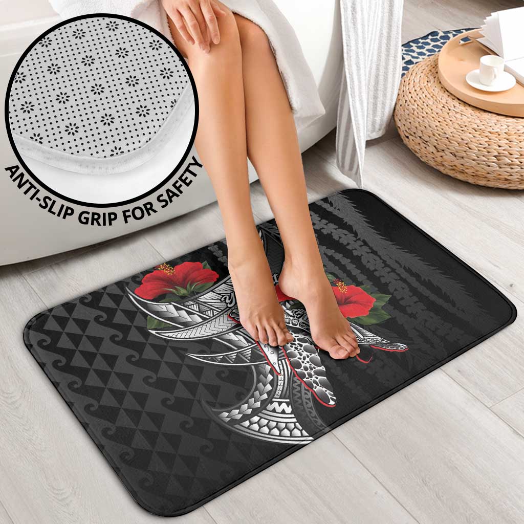 Hawaiian Honu Personalized Bathroom Set Black Tribal Hook Pattern LT9 - Polynesian Pride