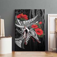 Hawaiian Honu Personalized Canvas Wall Art Black Tribal Hook Pattern LT9 - Polynesian Pride
