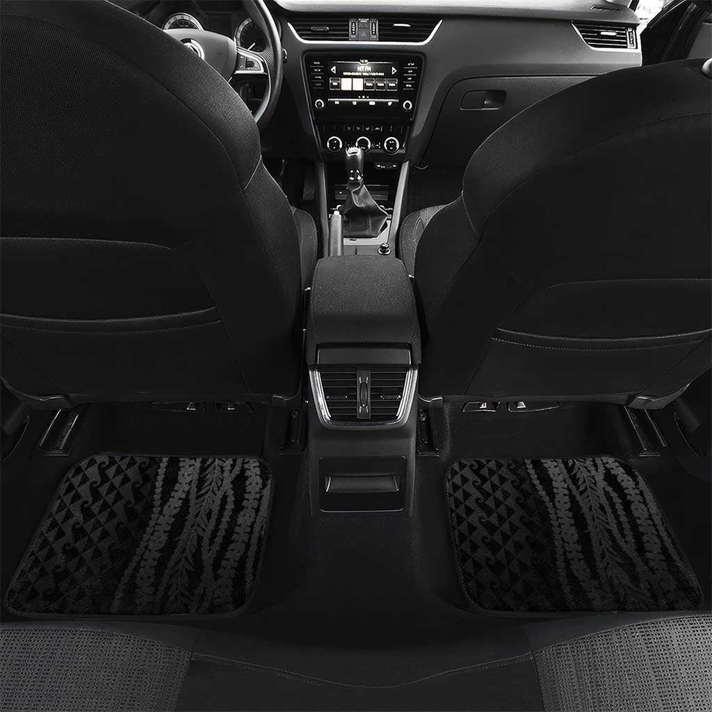 Hawaiian Honu Personalized Car Mats Black Tribal Hook Pattern