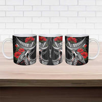 Hawaiian Honu Personalized Ceramic Mug Black Tribal Hook Pattern LT9 - Polynesian Pride