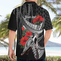 Hawaiian Honu Personalized Hawaiian Shirt Black Tribal Hook Pattern LT9 - Polynesian Pride