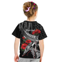Hawaiian Honu Personalized Kid T Shirt Black Tribal Hook Pattern