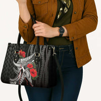 Hawaiian Honu Personalized Leather Bag Black Tribal Hook Pattern LT9 - Polynesian Pride