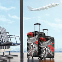 Hawaiian Honu Personalized Luggage Cover Black Tribal Hook Pattern LT9 - Polynesian Pride