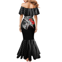 Hawaiian Honu Personalized Mermaid Dress Black Tribal Hook Pattern LT9 - Polynesian Pride