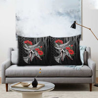 Hawaiian Honu Personalized Pillow Cover Black Tribal Hook Pattern