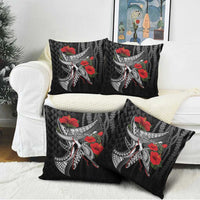 Hawaiian Honu Personalized Pillow Cover Black Tribal Hook Pattern