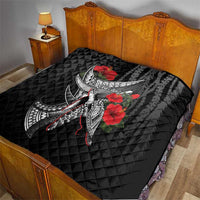 Hawaiian Honu Personalized Quilt Black Tribal Hook Pattern LT9 - Polynesian Pride