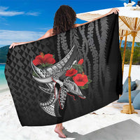 Hawaiian Honu Personalized Sarong Black Tribal Hook Pattern LT9 One Size 44 x 66 inches Black - Polynesian Pride
