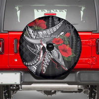 Hawaiian Honu Personalized Spare Tire Cover Black Tribal Hook Pattern LT9 - Polynesian Pride