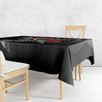 Hawaiian Honu Personalized Tablecloth Black Tribal Hook Pattern LT9 - Polynesian Pride