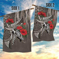 Hawaiian Honu Personalized Garden Flag Mocha Mousse Hibiscus Tribal Hook Pattern LT9 - Polynesian Pride