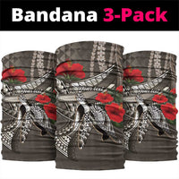 Hawaiian Honu Personalized Neck Gaiter Mocha Mousse Hibiscus Tribal Hook Pattern LT9 package One Size: 25*50cm Mocha - Polynesian Pride