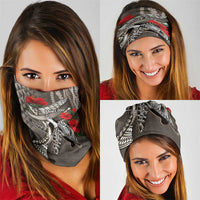 Hawaiian Honu Personalized Neck Gaiter Mocha Mousse Hibiscus Tribal Hook Pattern LT9 - Polynesian Pride