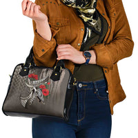 Hawaiian Honu Personalized Shoulder Handbag Mocha Mousse Hibiscus Tribal Hook Pattern LT9 - Polynesian Pride