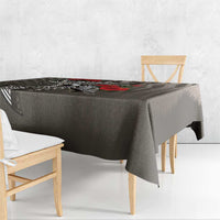 Hawaiian Honu Personalized Tablecloth Mocha Mousse Hibiscus Tribal Hook Pattern LT9 - Polynesian Pride