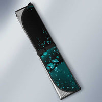 Hawaiian Honu Personalized Auto Sun Shade Dark Cyan Maile Pikake Flower Lei Inspired LT9 - Polynesian Pride