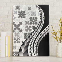 Black Hawaiian Quilt Pattern Canvas Wall Art Mixed Polynesian Tribal Arty