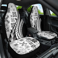 Black Hawaiian Quilt Pattern Car Seat Cover Mixed Polynesian Tribal Arty