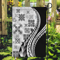 Black Hawaiian Quilt Pattern Garden Flag Mixed Polynesian Tribal Arty
